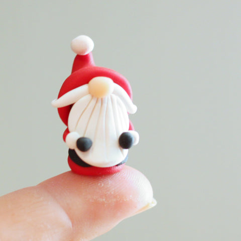 Itty Bitty Santa Claus Gnome Christmas Miniature - ThePebblePathway